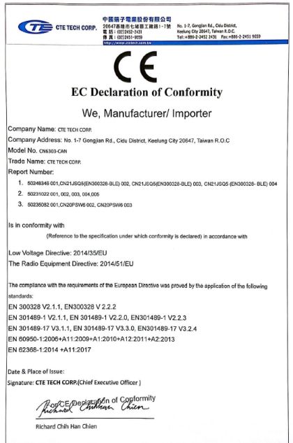 EC Declaration of Conformity 