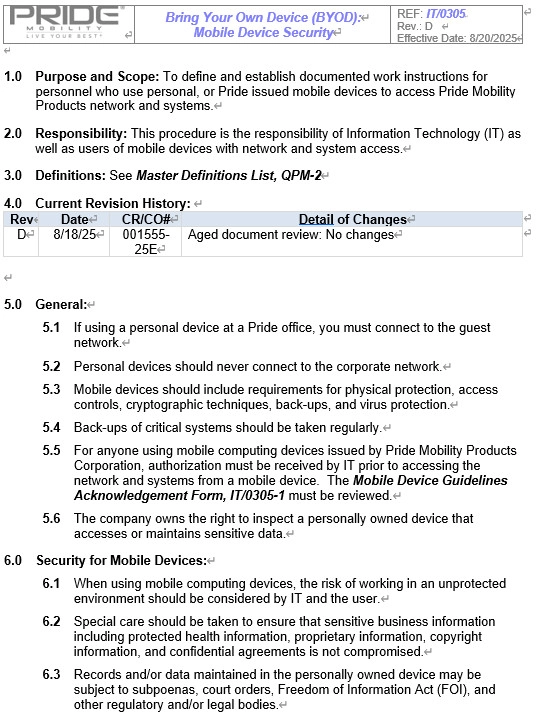 Bring Your Own Device (BYOD) Mobile Security